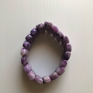 Purple marble bracelet